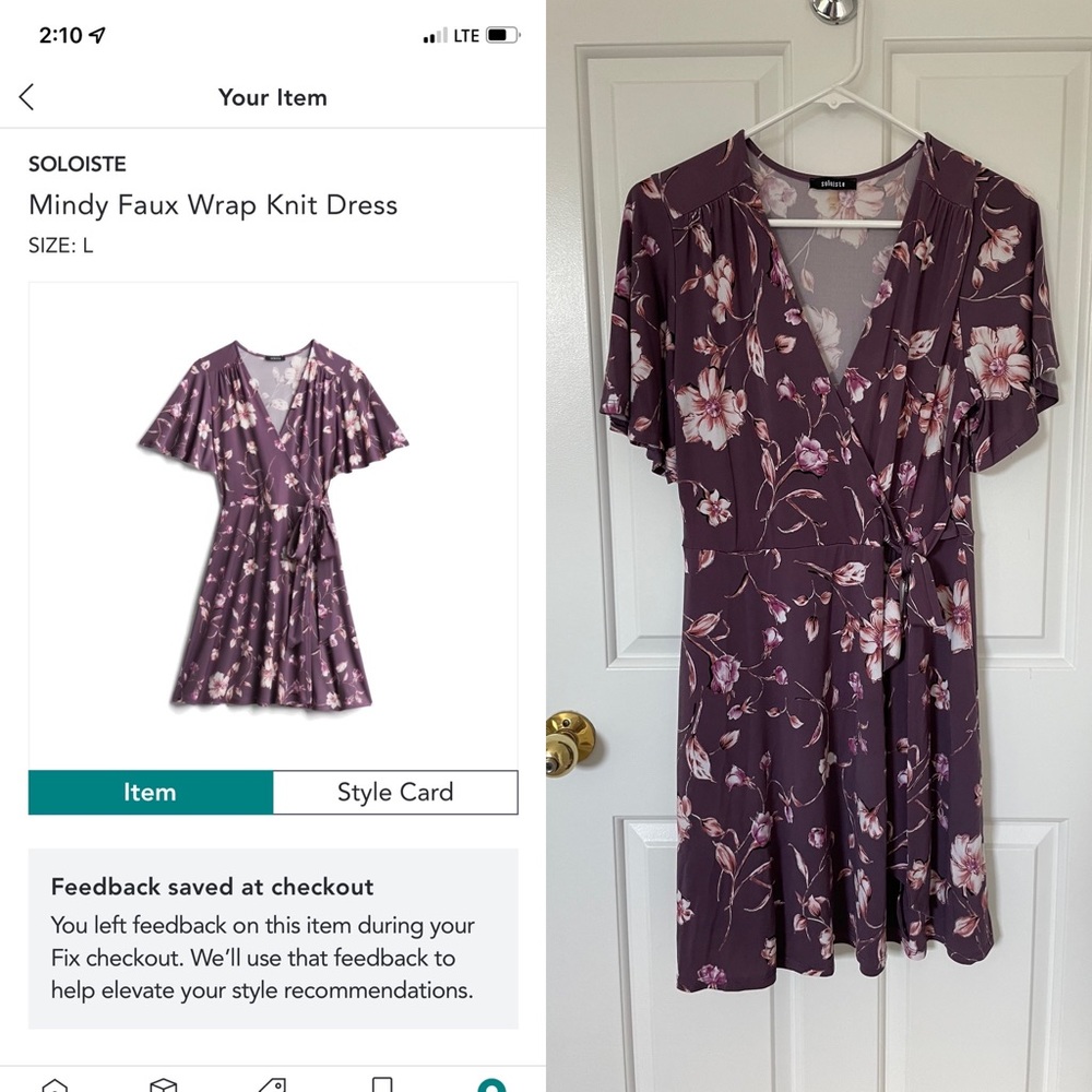 Stitch Fix Soloiste Floral Faux Wrap Dress size L